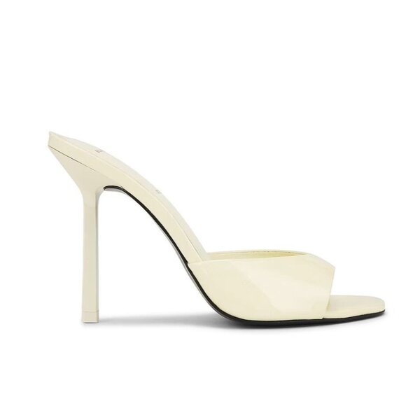 BLACK SUEDE STUDIO Juicy 100 Mules in Butter Patent Yellow 39 with Box High Heel - Picture 10 of 10